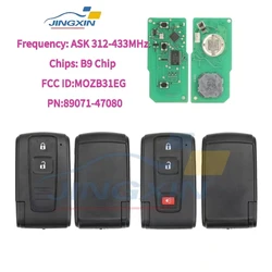 JING XIN-llave remota inteligente para coche, 4D mando a distancia, CHIP B9, 2/3 botones, ASK 312/433MHZ, para Toyota Prius 2004-2009, FCC ID: mojb31eg