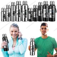 600-2000ml Water Bottle Stainless Steel Tea Coffee Cold and Hot Thermal Thermos Outdoor Portable Insulation Tumbler Bottle