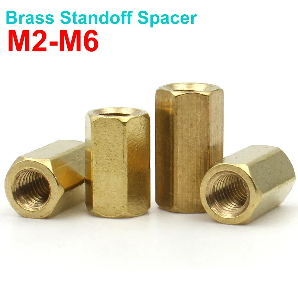 

50/ 20/ 10pcs M2 M2.5 M3 M4 M5 M6 Hex Male to Female Brass Standoff Spacer Hexagonal Stud Spacer Hollow Pillars