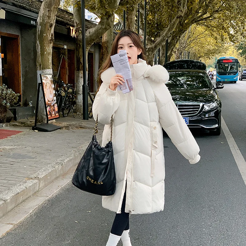 القطن وسادة مبطنة المرأة سترات الفراء طوق مقنعين معطف طويل سميكة البخاخ يندبروف معطف مكتب سيدة الشتاء ملابس خارجية #6