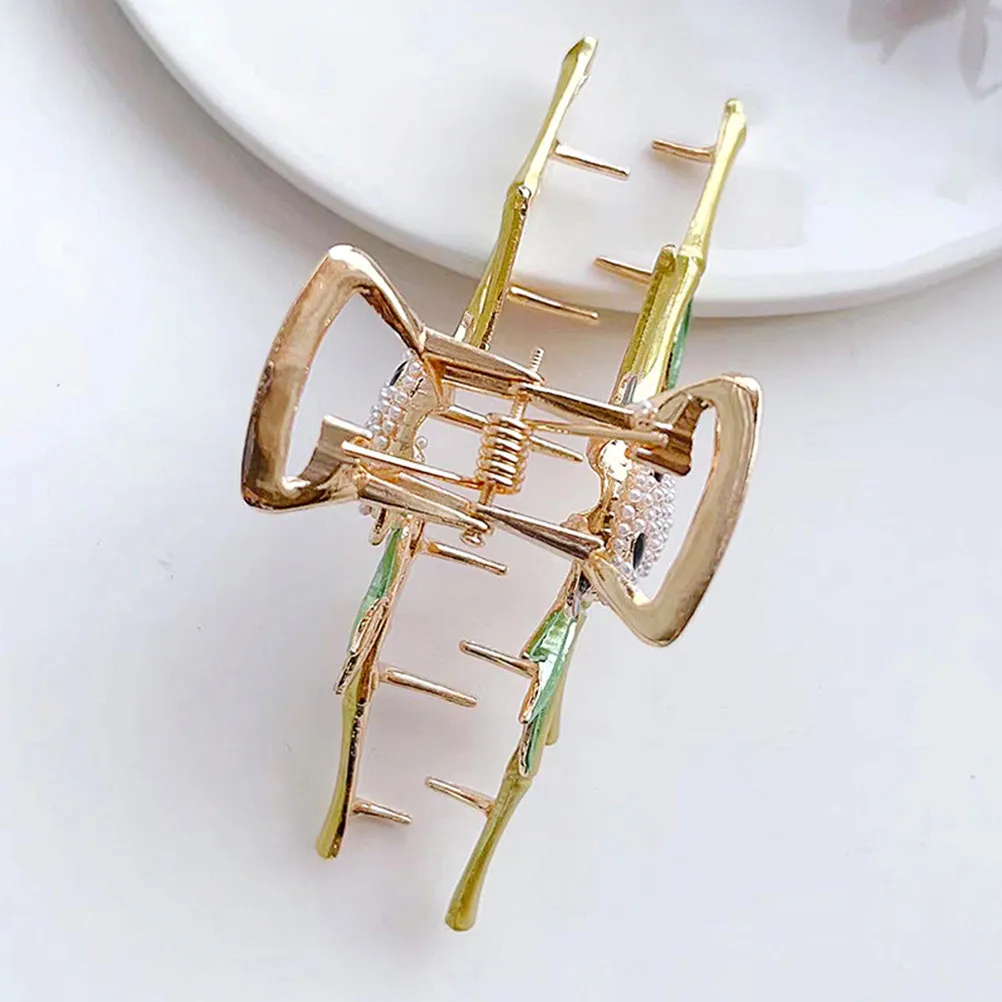 

Panda Hair Claw Clip Women Rhinestone Alloy Metal Claws for Thick Thin Curly Straight Hair Party Daily Wear Elegant Accessory