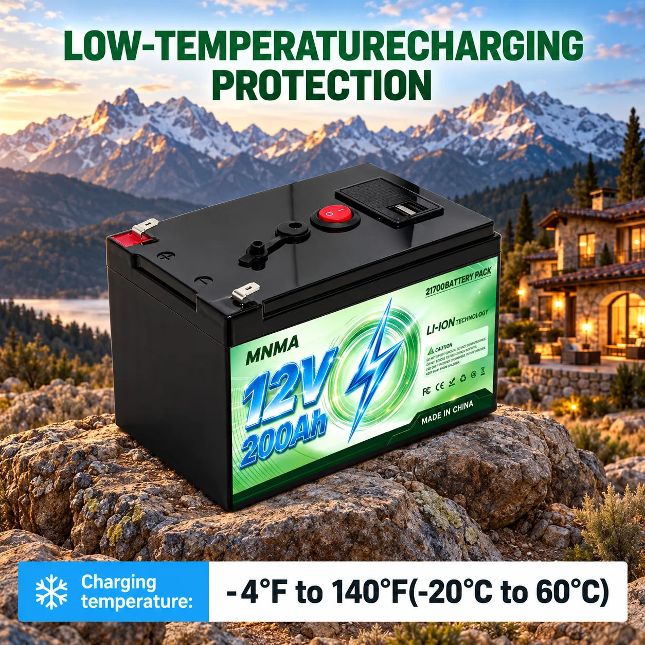 12V180Ah HighPerformance 18650Lithium-ion Energy Storage Battery,Suitable for Outdoor Discharge Household Emergency Power Supply