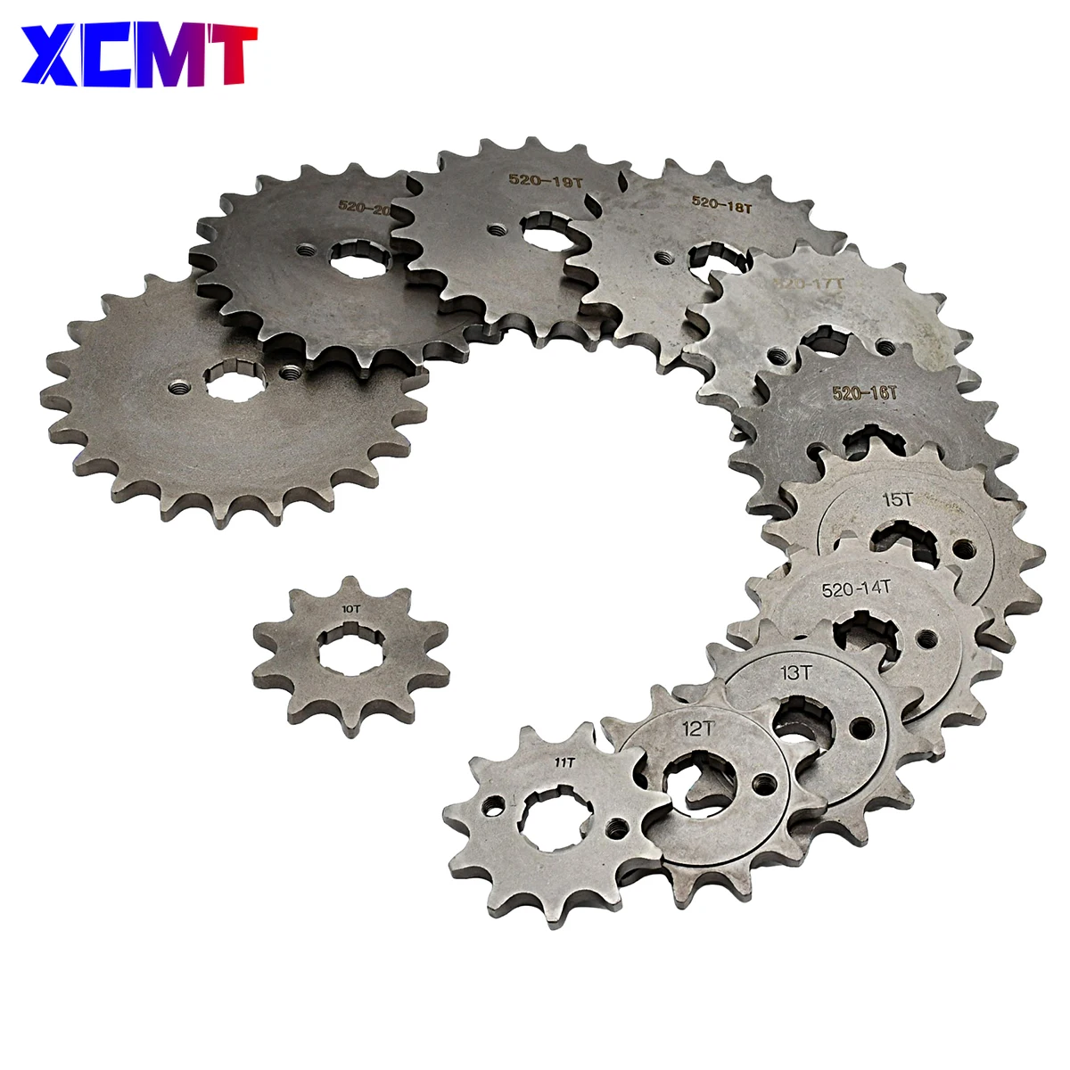 Motorcycle Accessories 520 10t 11T 12T 13T 14T 15T 16T 17T 18T 19T 20T Tooth 20mm ID Front Engine Sprocket fit Pit Bike ATV