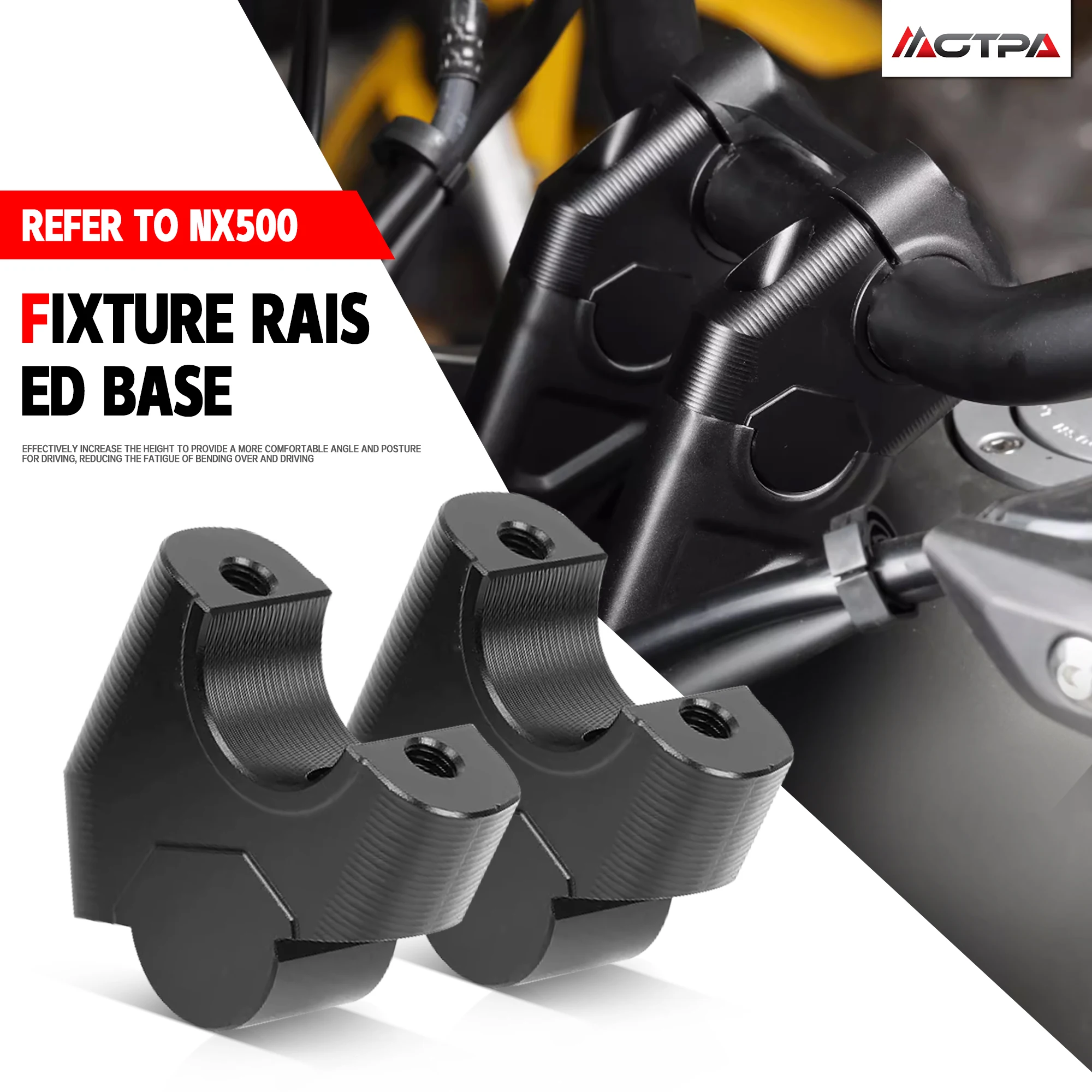 Motorcycle NX500 Handlebar Riser Bar Mount Handle Heightening Clamp Pit Motorbike For Honda NX500 NX400 2024 2025