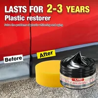 Car interior plastic gloss repair paste - scratch repair and black shine enhancement, suitable for tires, dashboard, door strips