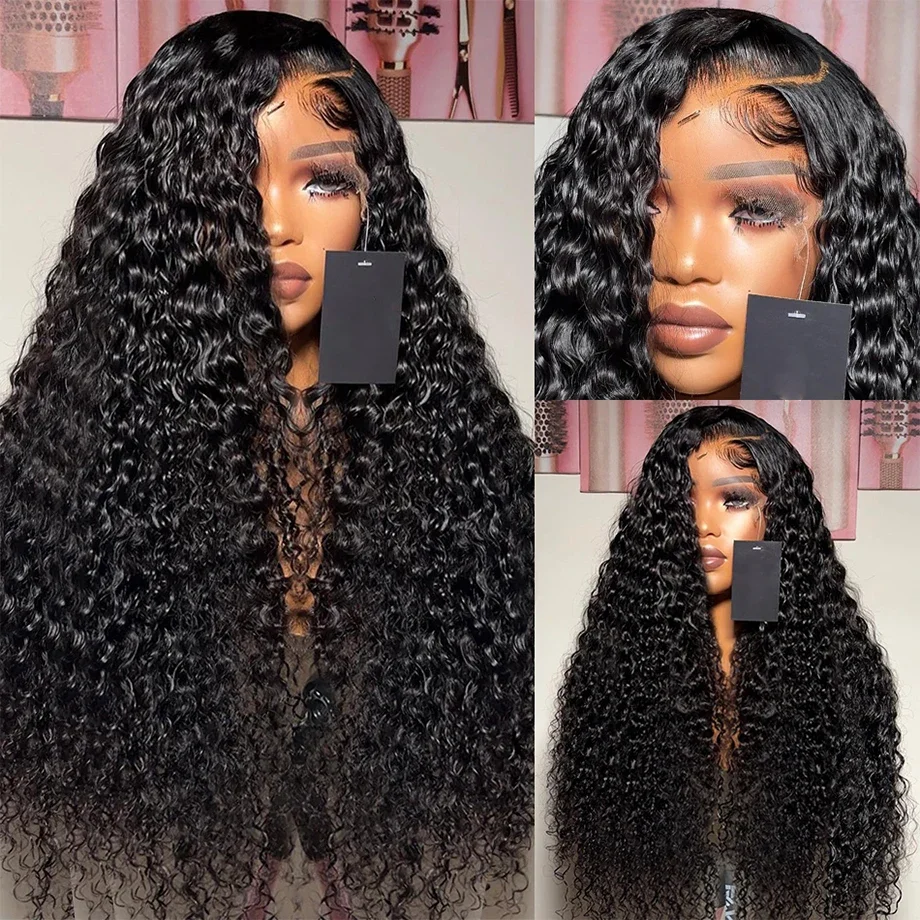 Rosabeauty Deep Wave Wig 180% 13x6 HD Lace Front Wig human hair Brazilian Loose Curly Water Wave 5x5 Glueless Wigs For Women