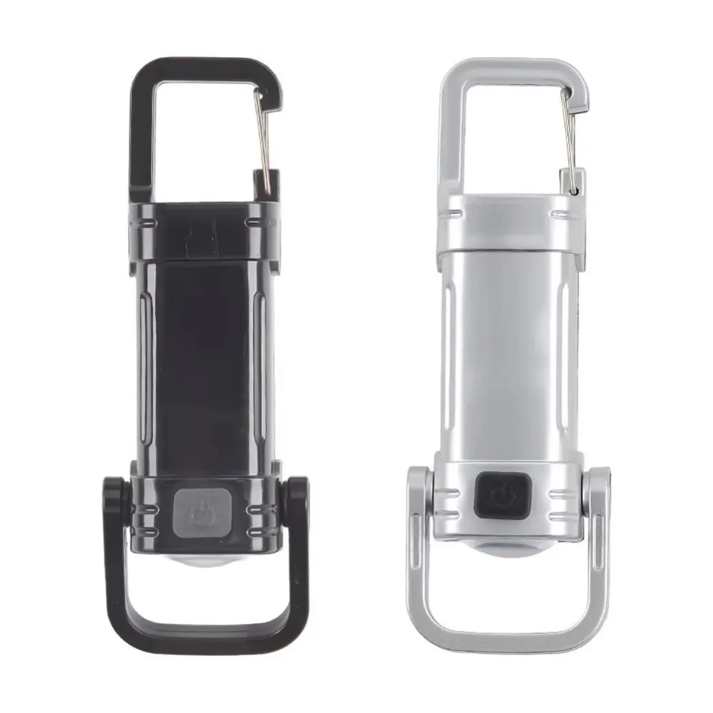 Mini Keychain Flashlights USB Rechargeable With Hook LED Torch Five adjustable levels Ultra Bright Work Light Searching Hiking