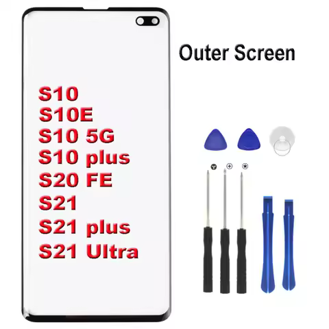 High Quality Front Glass Panel For Samsung Galaxy S10 5G S10 Plus S10E S20 FE S21 Plus Ultra Outer Front Touch Glass Panel