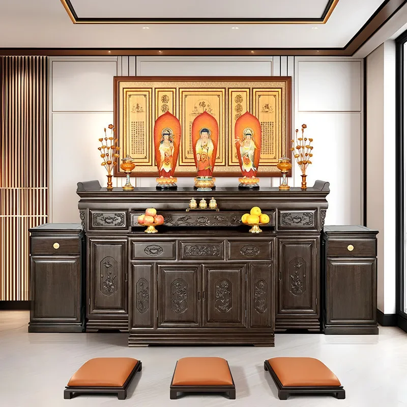 Buddhist shrine offering table God of Wealth incense table modern light luxury small Buddhist cabinet household offering table