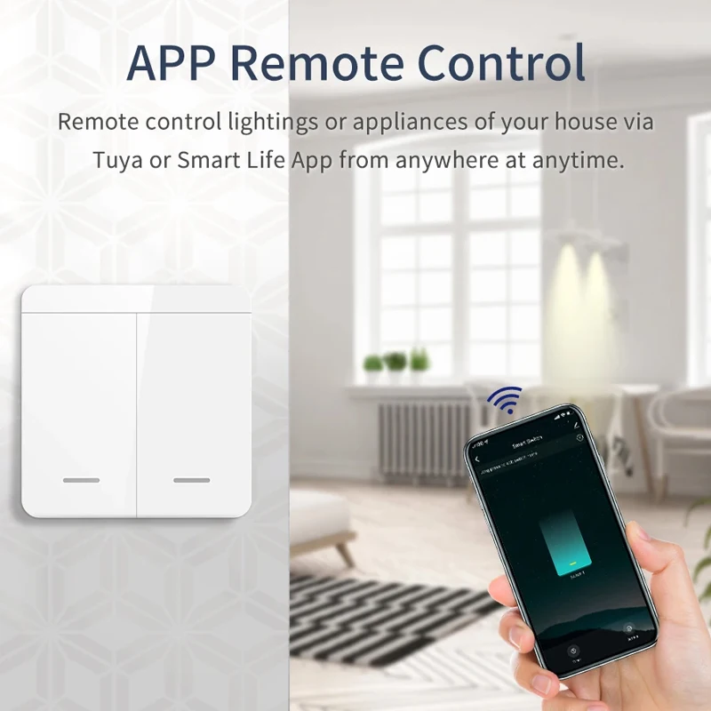 Wireless Smart Switch Light RF 433MHz 1/2/3Gang 86 tipo interruttore a pannello a parete con interruttore di controllo remoto Mini ricevitore relè