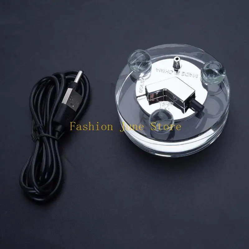 

N5KA USB Operated Decorative Light Base Featuring 7 Chromatic Modes for Showcasing Glass Craft In Secure ABS Housing