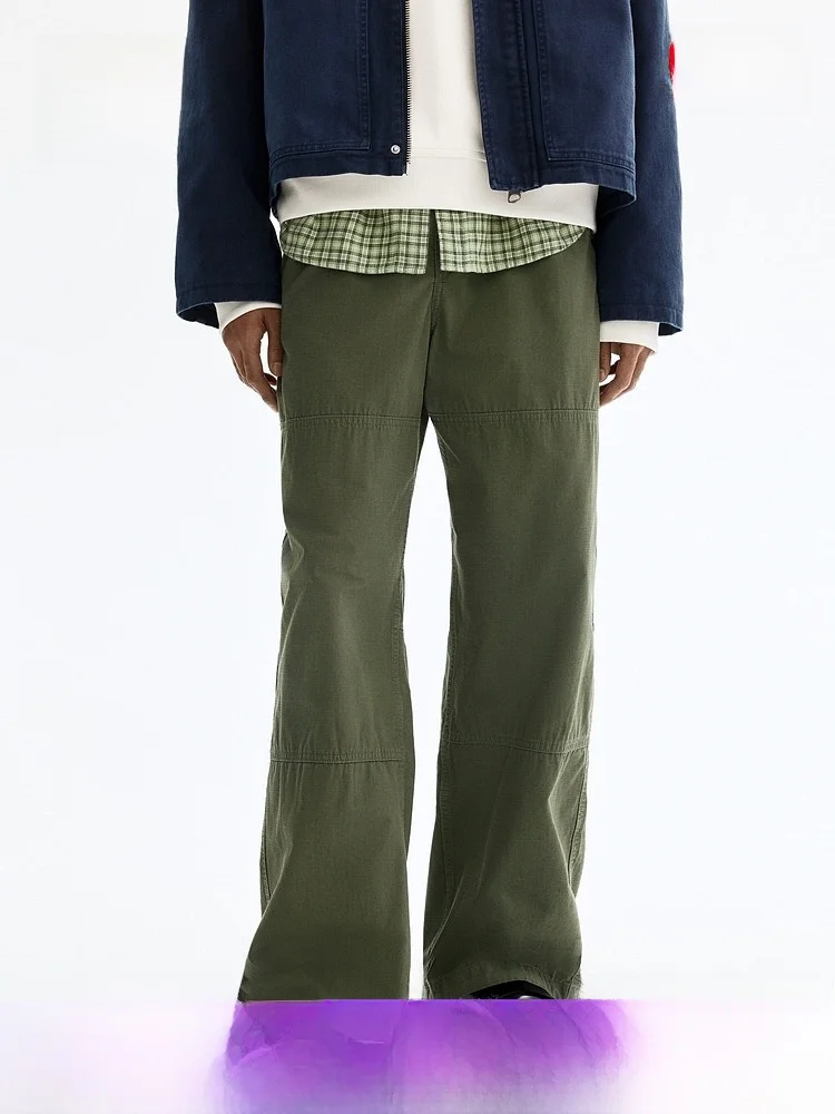 

Мужские повседневные прямые хлопковые брюки H&M со средней посадкой, удобные для ежедневной носки, весна 2026, новинка, артикул 325055