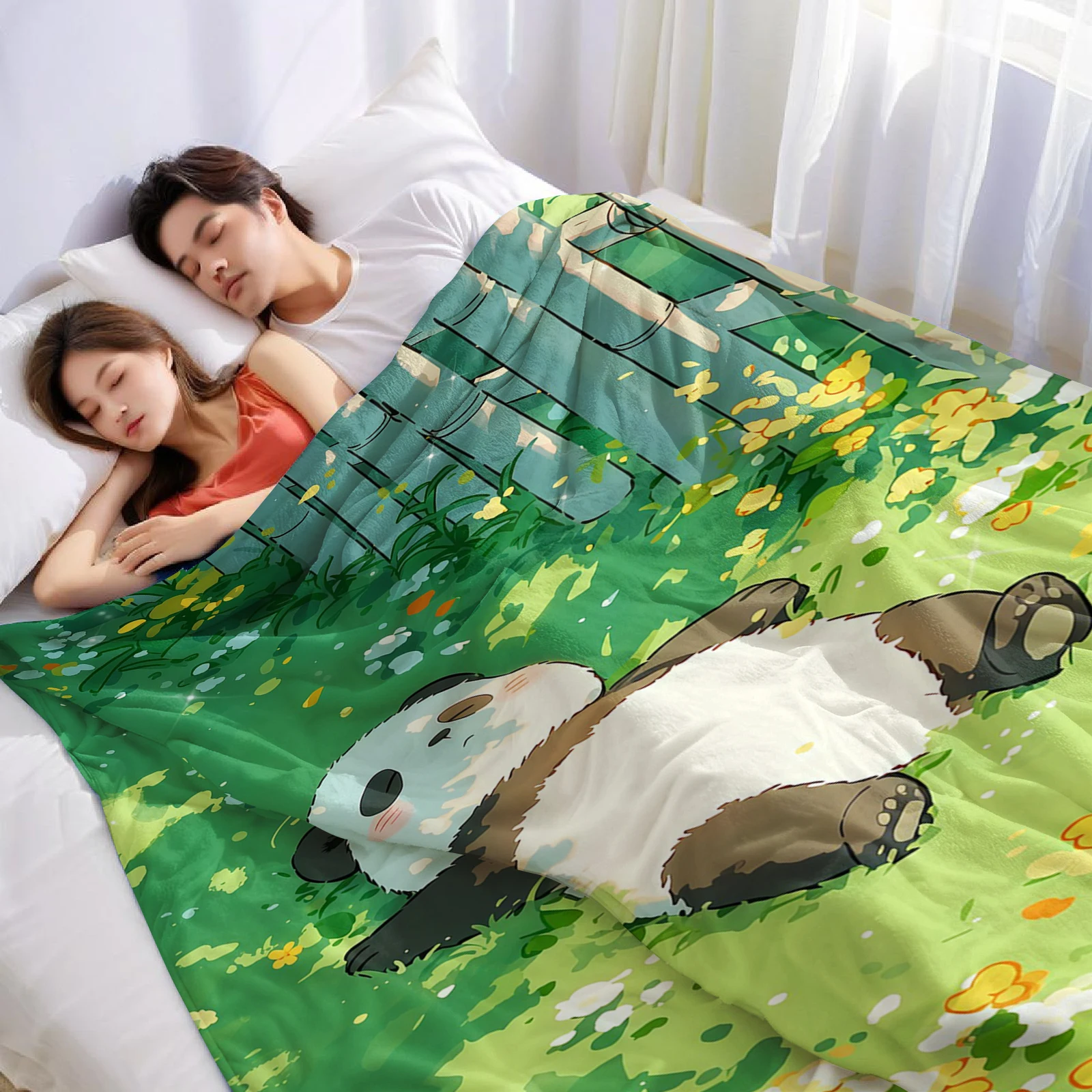 Lazy Panda Ultra Soft Sherpa Fleece Blanket Fluffy Warm Halloween Cozy Throw for Sofa Couch Bedroom Gift All season