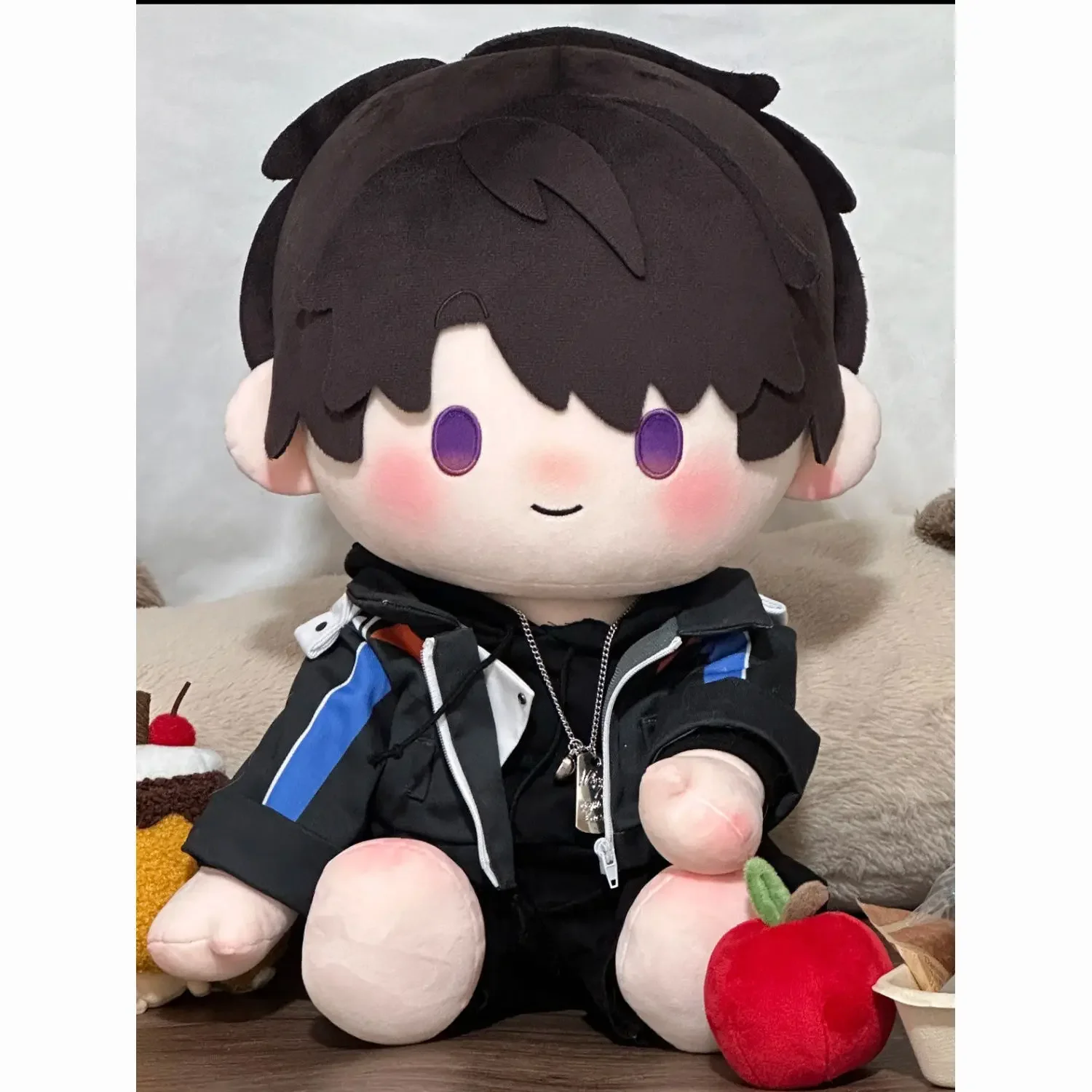 Anime Love And Deepspace Caleb Cosplay Soft Sitting Posture Plush Doll Body Change Clothes 40CM Pillow Stuffed Toy Adorable Gift