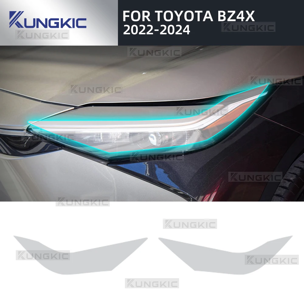 

Automotive Headlight Film Precut Paint Protection Lamp Sticker TPU For TOYOTA BZ4X 2022 2023 2024 Exterior Accessory