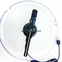 Christmas Giftable 16cm Lifelike 3D Holographic Display Projector Advertising with USB Video Library 3D Hologram Equipment Fan