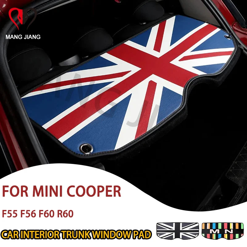 Car Interior Superfiber Leather Rear Trunk Window Pad For Mini Cooper F55 F56 F60 R60 Protection Mat Decoration Accessories