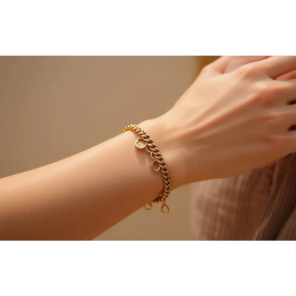 

Мужской браслет из нержавеющей стали с цепочкой-веревкой, не тускнеющий, подарок для него