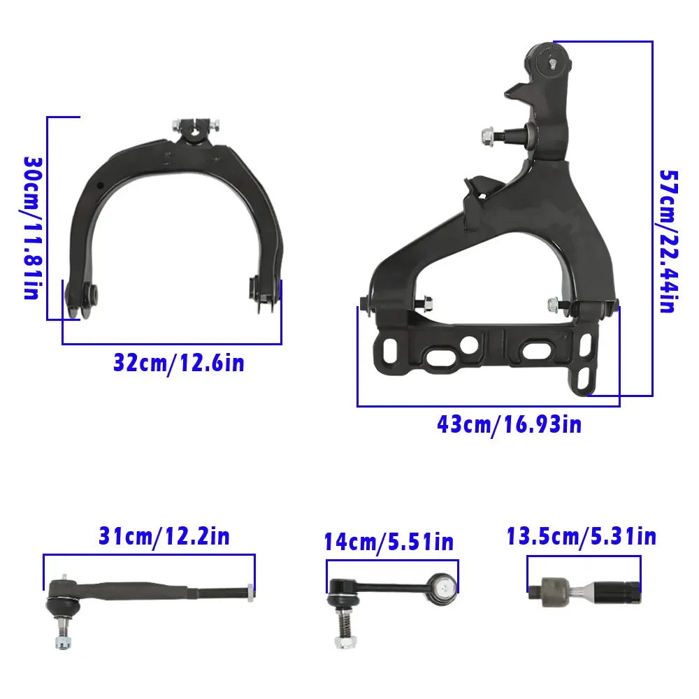 New 12pc Complete Front Suspension Kit For Chevrolet Trailblazer GMC Envoy 16mm