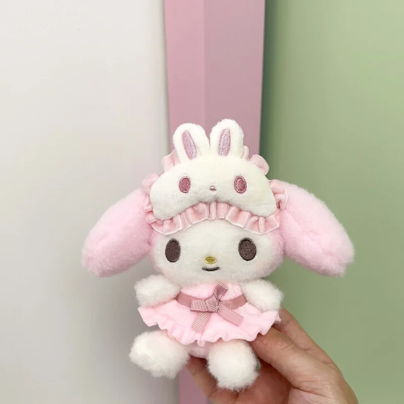 귀여운 안대 잠옷 시리즈 일본 스타일 헬로키티 쿠로미 멜로디 시나모롤 봉제 인형 키체인 패키지