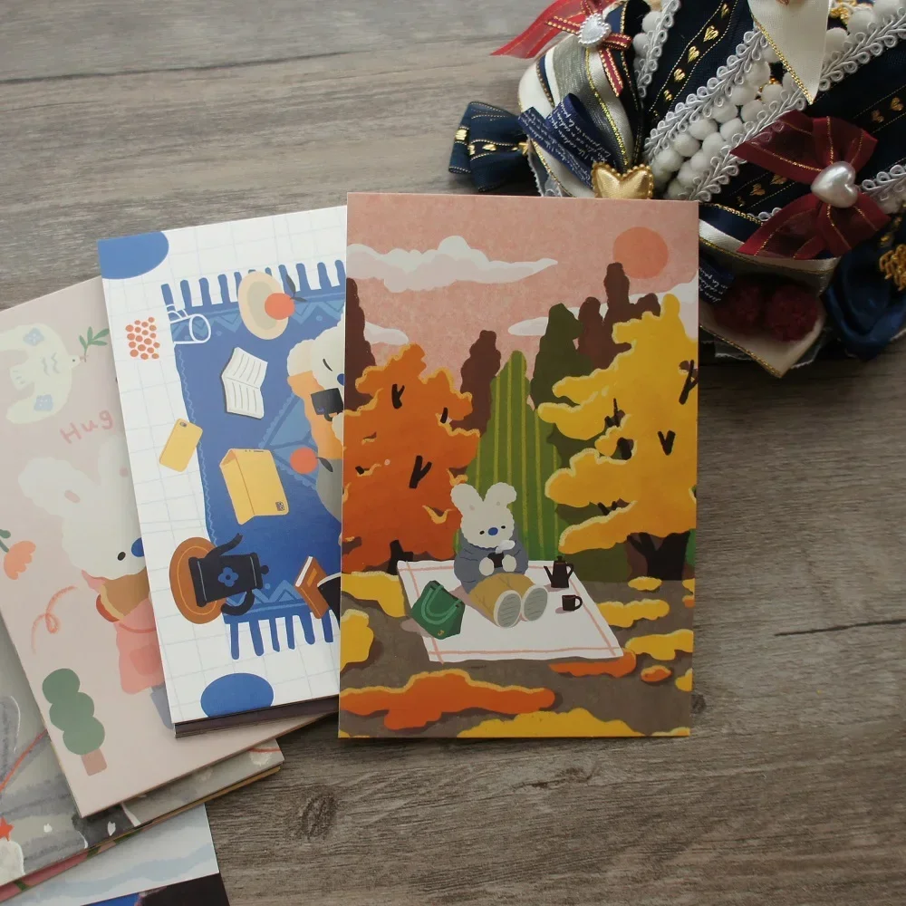 

15pcs Mr. Rabbit's Living in Forest Design As Post Card Gift Greeting Cards Gift Card Party Invitation Scrapbooking Use