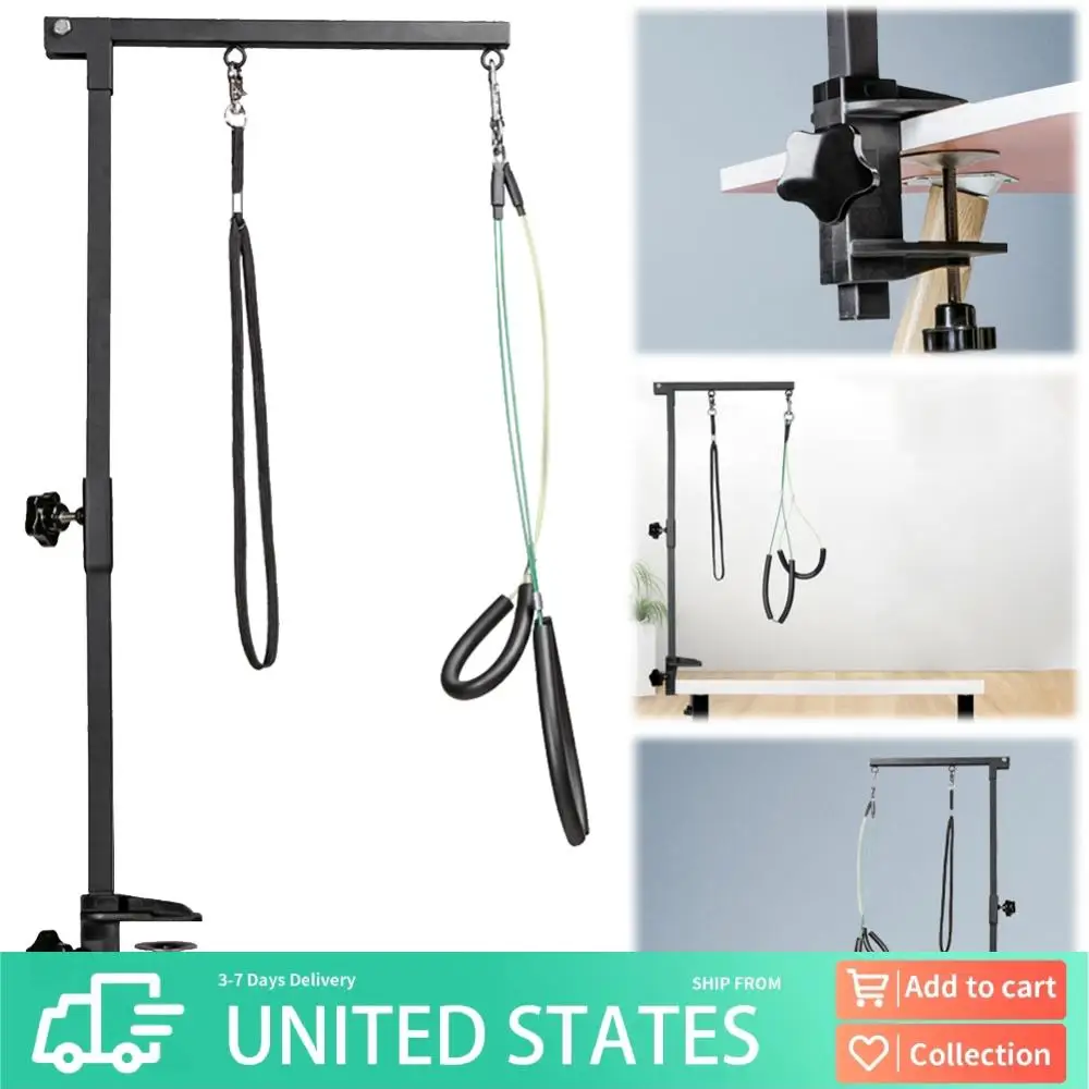 

Настольный держатель для собак и кошек, телескопическая подставка для ухода за домашними животными из нержавеющей стали с ремнем, регулируемой высотой и удерживающей веревкой для стола для ванны