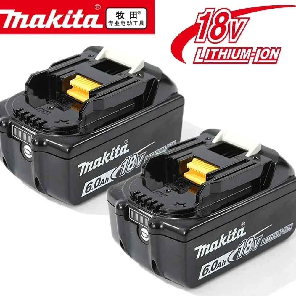 Makita – 100 % Original-Akku für Elektrowerkzeuge, austauschbarer LED-Lithium-Ionen, 6,0 Ah 18 V LXT BL1860B BL1860BL1850