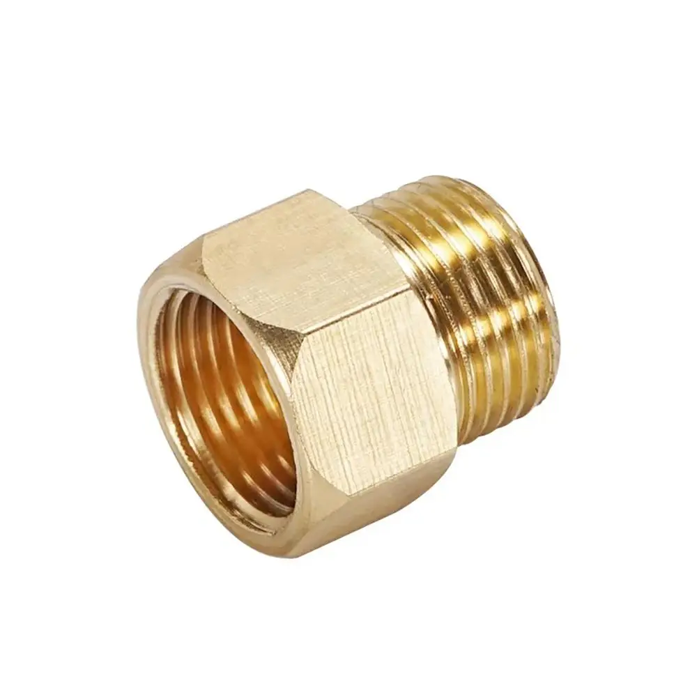 Latão Hex Bucha Conectores, Água Gás Adaptador, Rosca Encaixe De Tubulação, Conector De Acoplador, Fêmea Para Macho, 1PC, 1/8, 1/4, 3/8, 1/2, 3/4