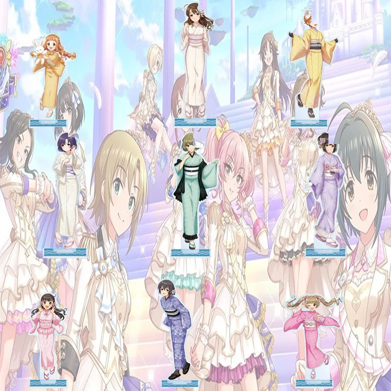 THE IDOLM@STER CINDERELLA GIRLS Acrylic Standee Clear Vivid Print With Base Tabletop Decoration Collectible Souvenir Keychain