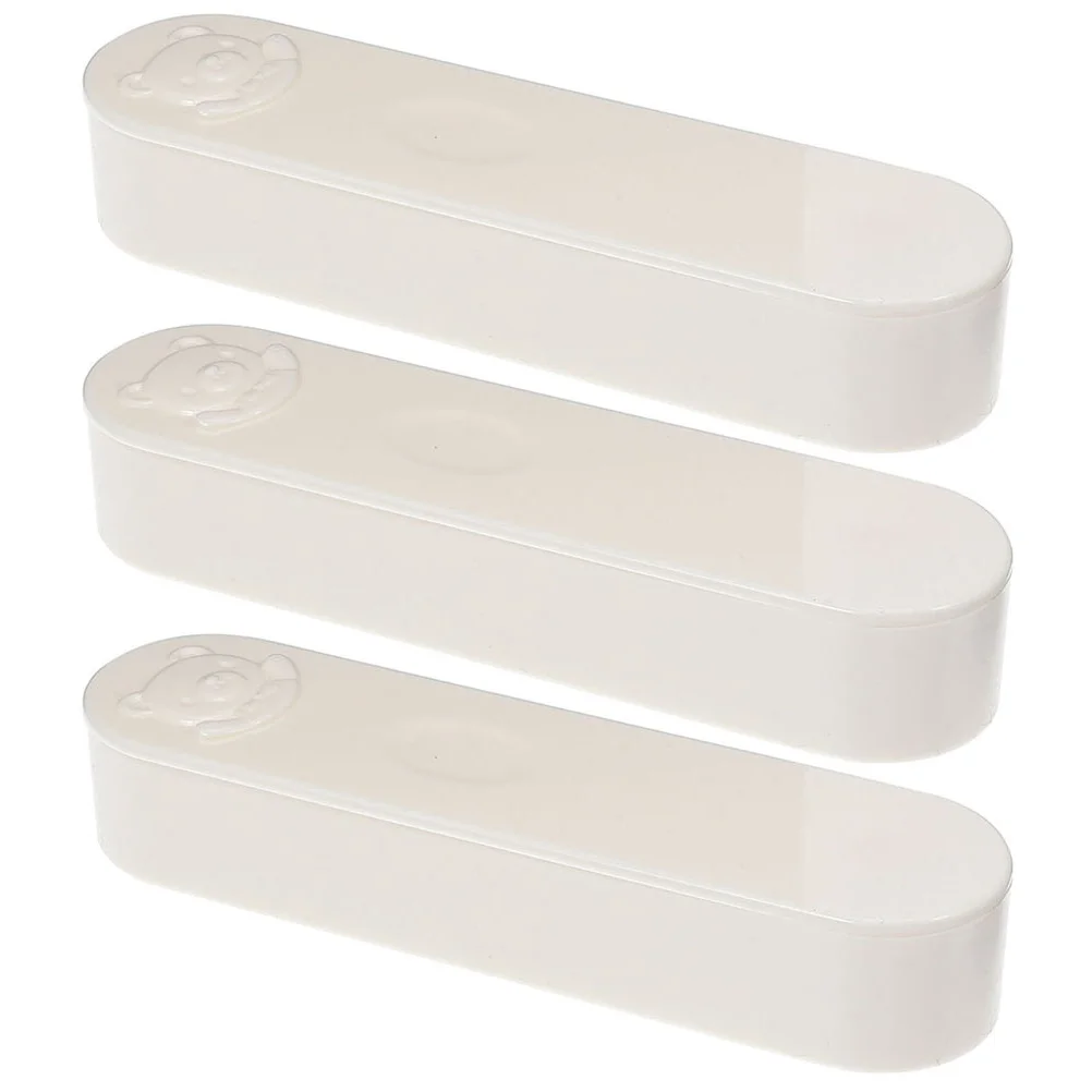 

3Pcs Cotton Swab Holder Portable Bear Shape Storage Box Cotton Swab Organizer Compact Vanity Container Travel Case