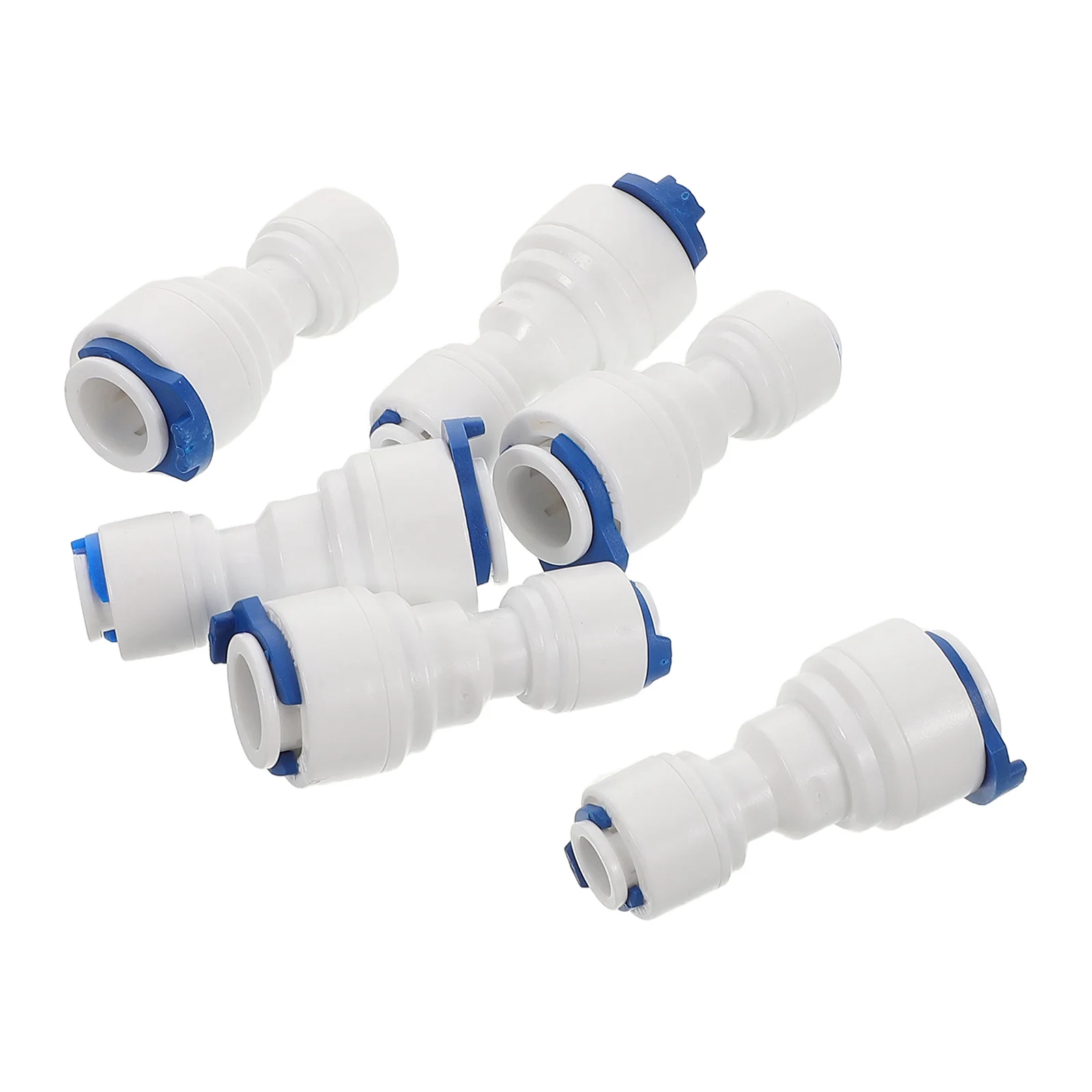 

6pcs Quick Connect Water Tube Fittings 1/4" To 3/8" Push To Connect Plastic Adapters For Garden Irrigation System Pvc Pipe
