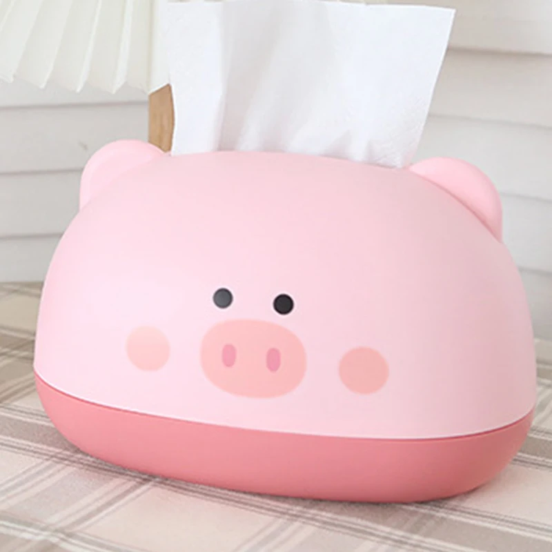 Car Napkin Holder Household Living Room Dining Room Creative Pig Storage Box Simple Storage Tissue Box