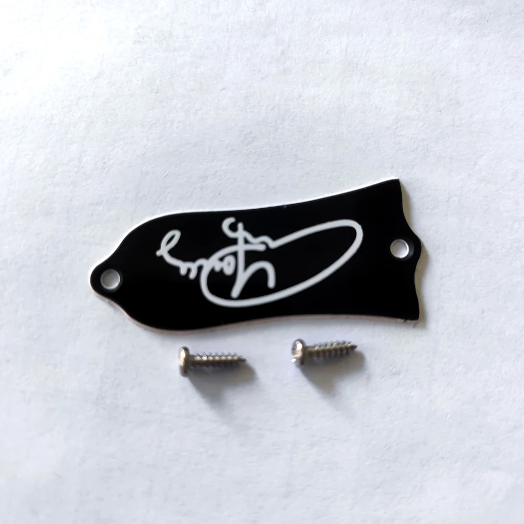 Truss Rod Cover Plate Guitar Standard Parts 2 Ply Black Angus Young Signed for Gib LP ST Style Guitar Accessories