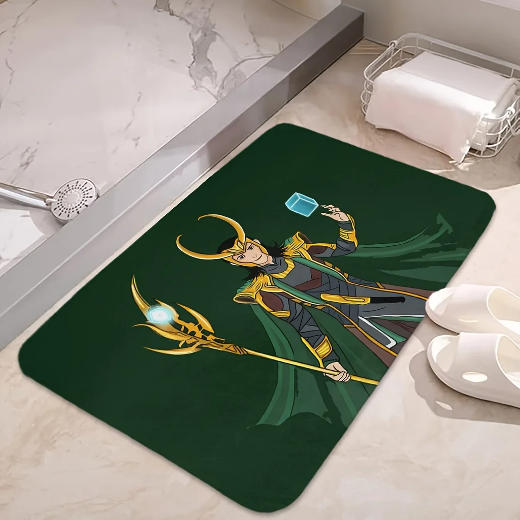 

Authorized MARVEL 1pc Loki Entry Doorway Floor Rug, Absorbent & Quick-Drying Bathroom Mat, Non-Slip & Super Soft Kitchen Carpe