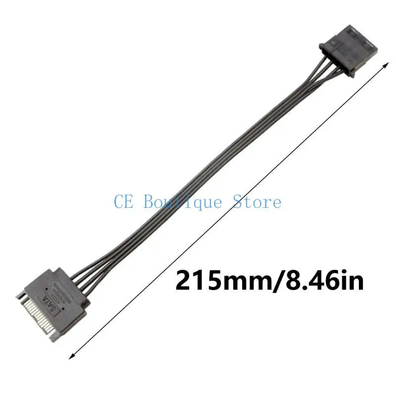 652F 15PIN Самцовый до 4PIN Женский удлинительный кабель питания с жестким диском питания