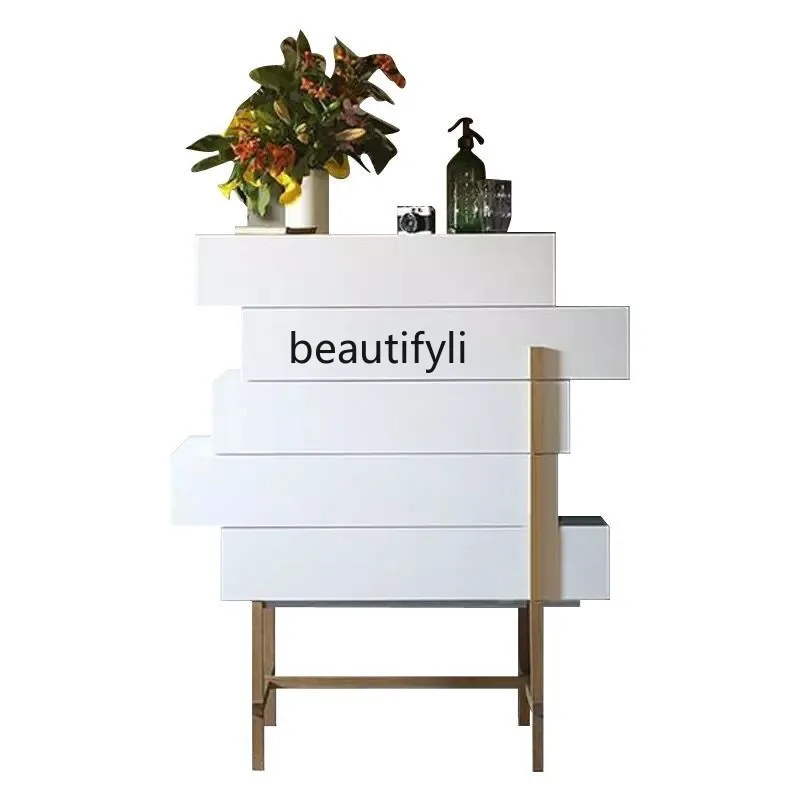 

Nordic Paint Hallway Counter Creative Personality Chest of Drawers Chest of Drawer Locker Curio Cabinet Hall Cabinet