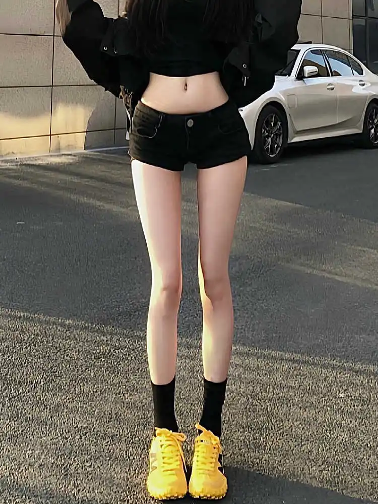 

Летние женские джинсовые шорты Kpop Abi Y2K 2000-х годов с низкой посадкой, джинсовые шорты Coquette Grunge Harajuku, американский ретро High Street Gyaru