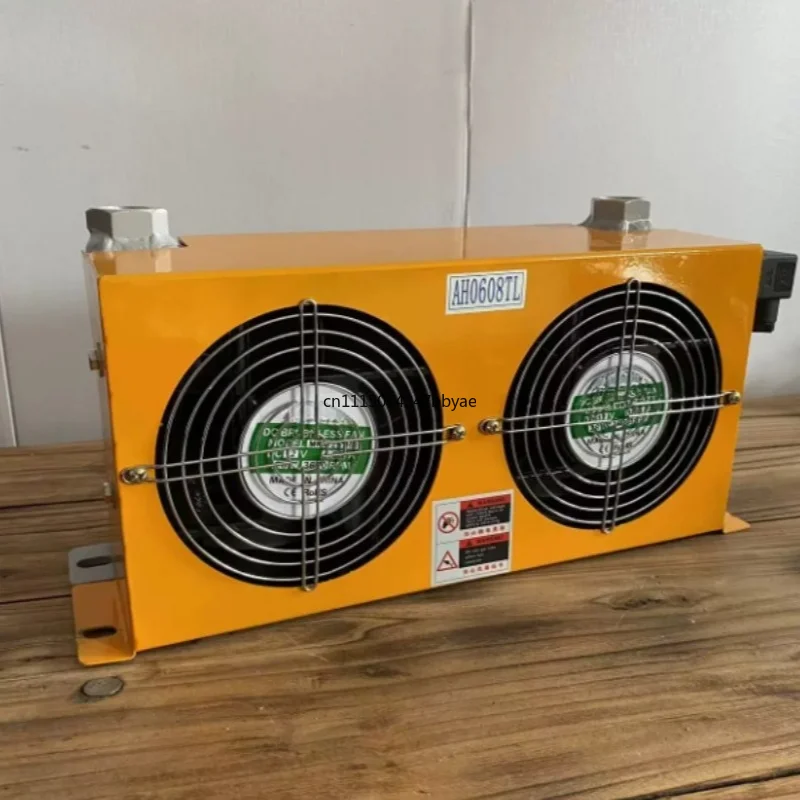 For 60L/MIN AH0608TL‑CA Air Hydraulic Oil Cooler with Dual Fans Industrial Heat Exchanger for CNC Equipment
