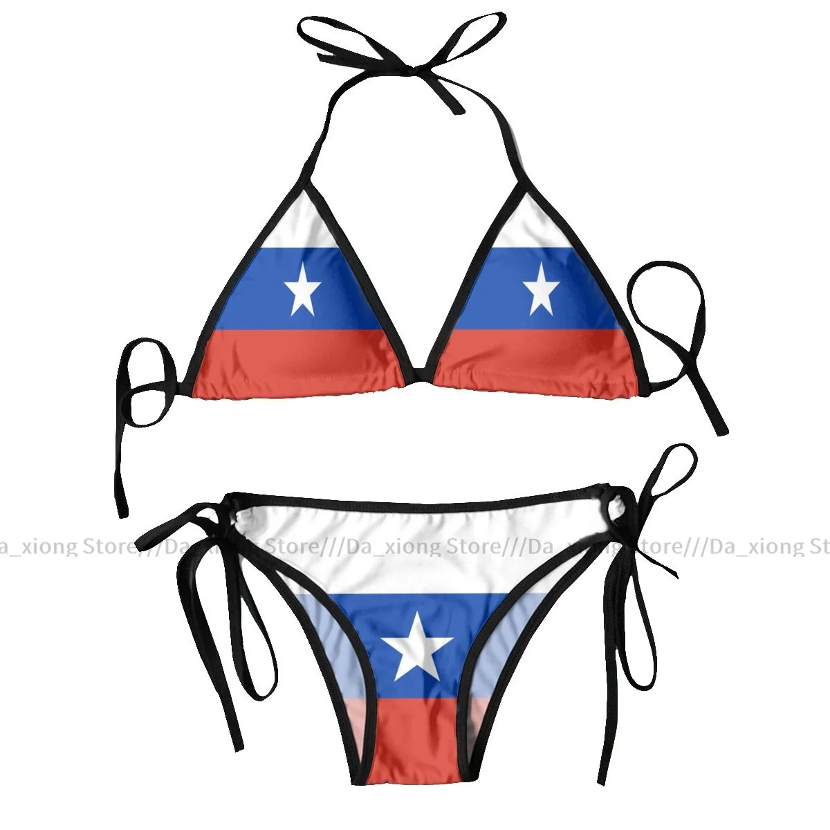 Biquíni Tanga Sexy para Mulheres, Bandeira do Chile, Verão Beachwear