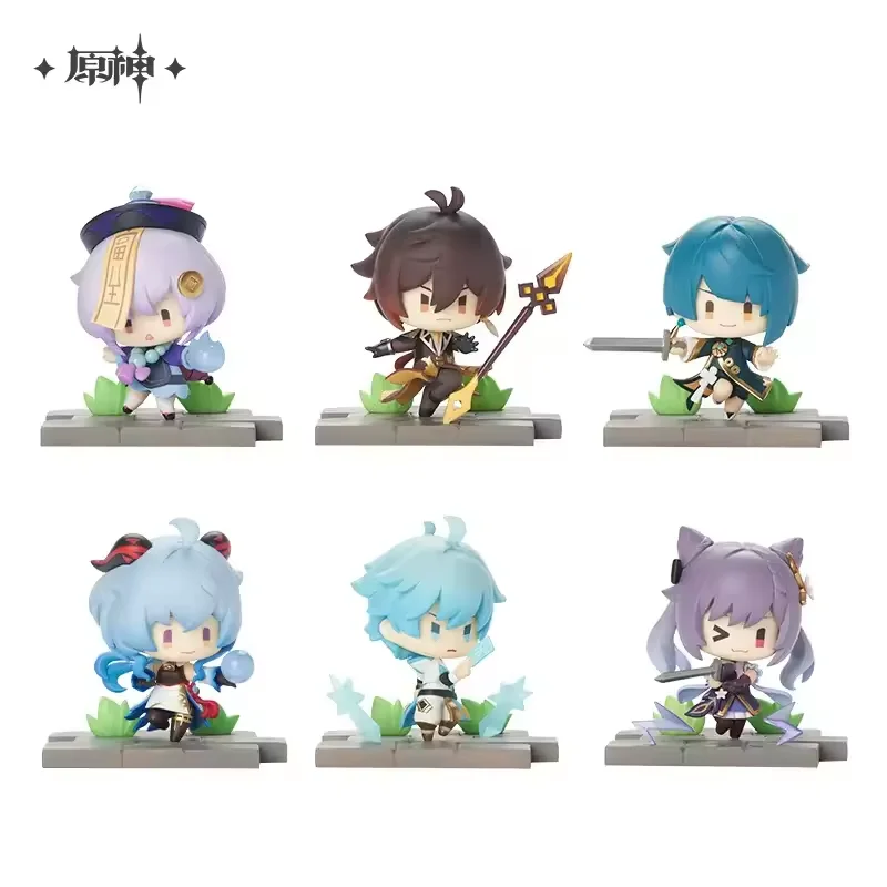 Sunsyea Genshin Impact Offizieller Merch miHoYo Original authentisches Figurenpuppenset 6-teilig Mondstadt Liyue Inazuma