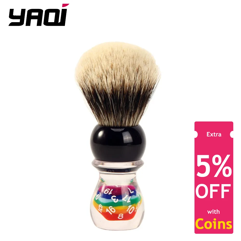 

Yaqi 26mm Lucky Dice Two Band Badger Hair mens Shaving Brush Holder