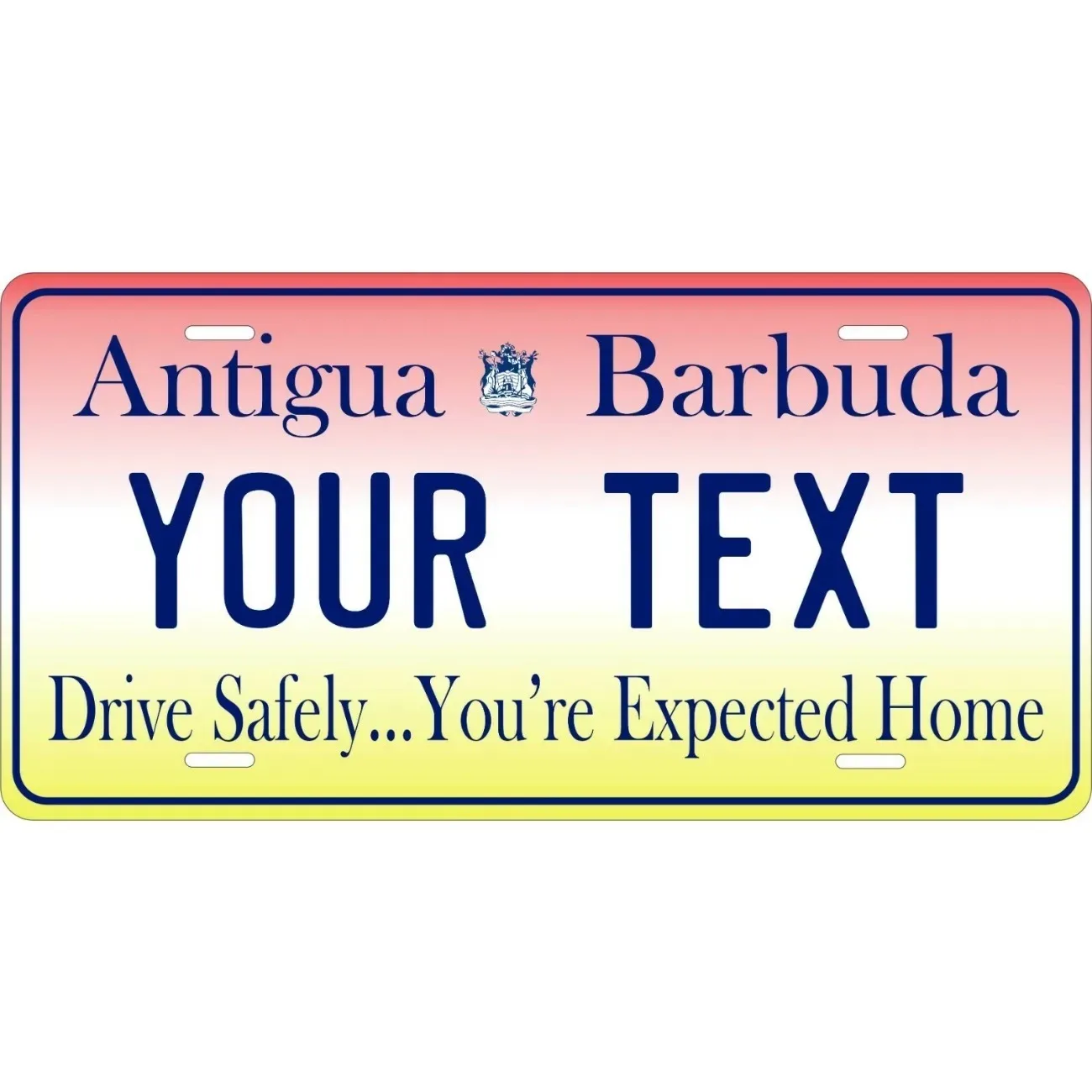 Custom Personalized Antigua Barbuda Red Hanging Tag Home Decor Waterproof Dustproof Ornament