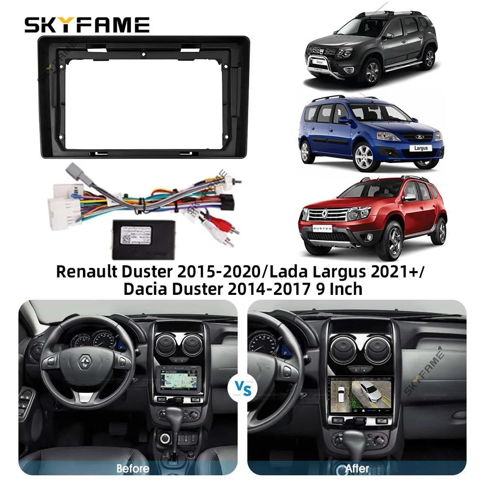 SKYFAME إطار السيارة فآسيا محول Canbus صندوق فك أندرويد راديو داش تركيب لوحة عدة لرينو داستر لادا لارجوس داسيا