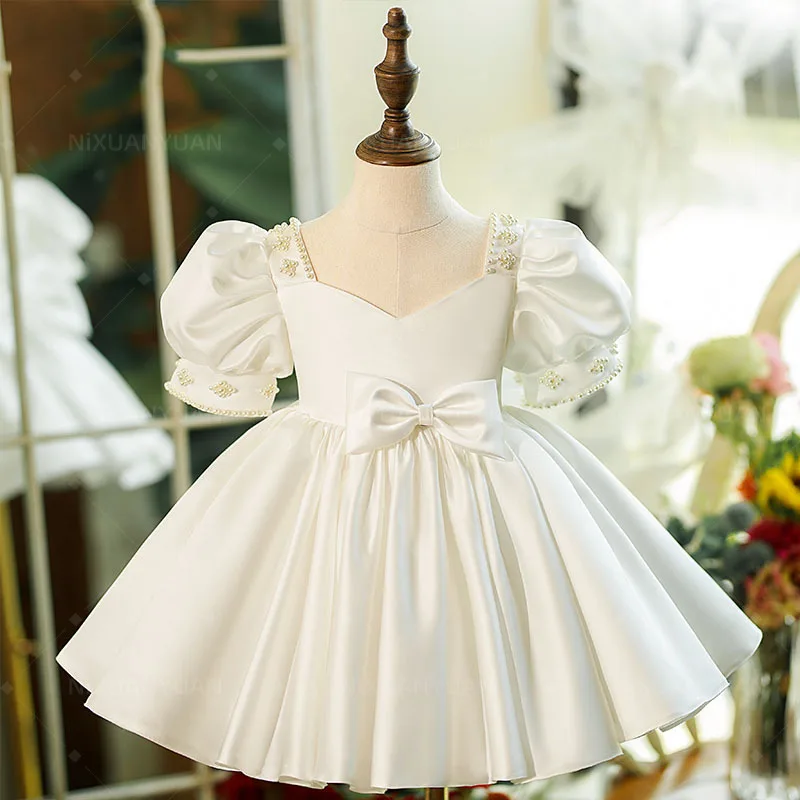 Baby Dresses for Girls-flowers Boutique First Communion Girl Dress Girl's Ceremonial Dress Party Weddings Princess Children