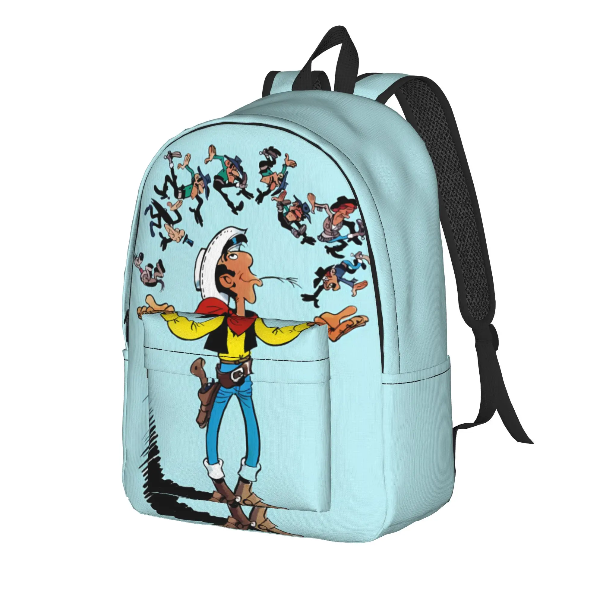 Dynamic Lucky Luke Jumping Backpack  Trekking Backpacks Women Men High Quality Print School Bags Aesthetic Rucksack