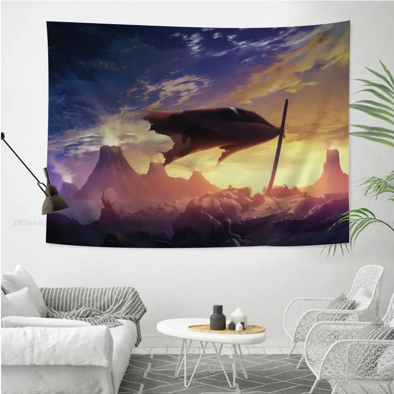 Gurren Lagann Tapestry Art Printing Art Science Fiction Room Home Decor Decor Blanket