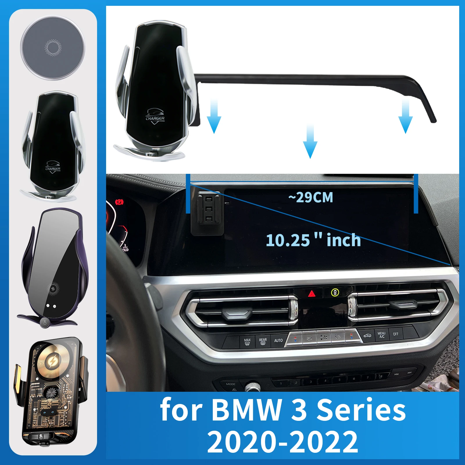 

Car Phone Holderfor BMW 3 Series 2020-2022 G20 (10.25in) Charging GPS Bracket Navigation Stand Auto Accessories
