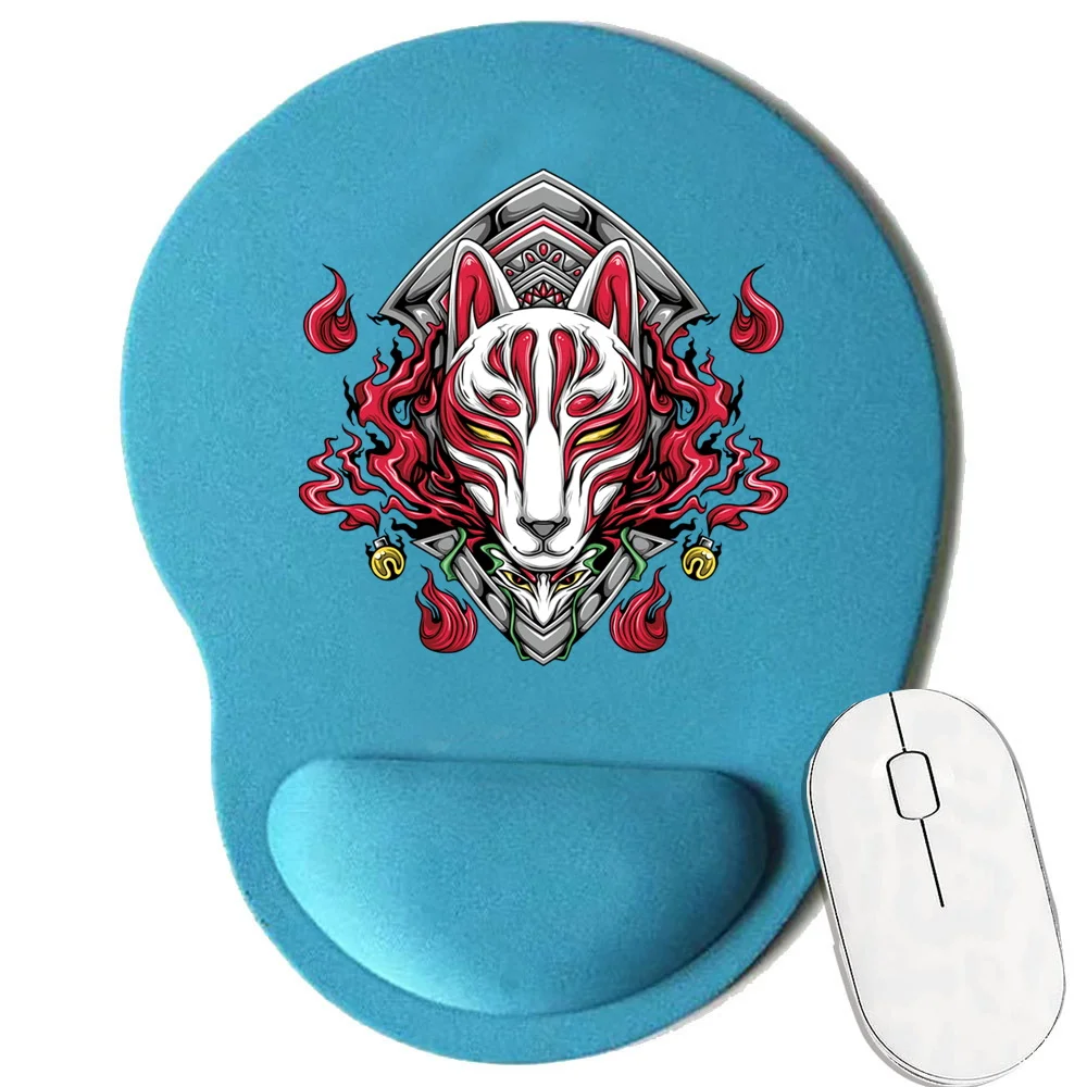 Gaming Mouse Pad Blue Color Esports Mouse Mat Mask Series Universal Desktop and Laptop Computer Office Small Anti Slip Pad