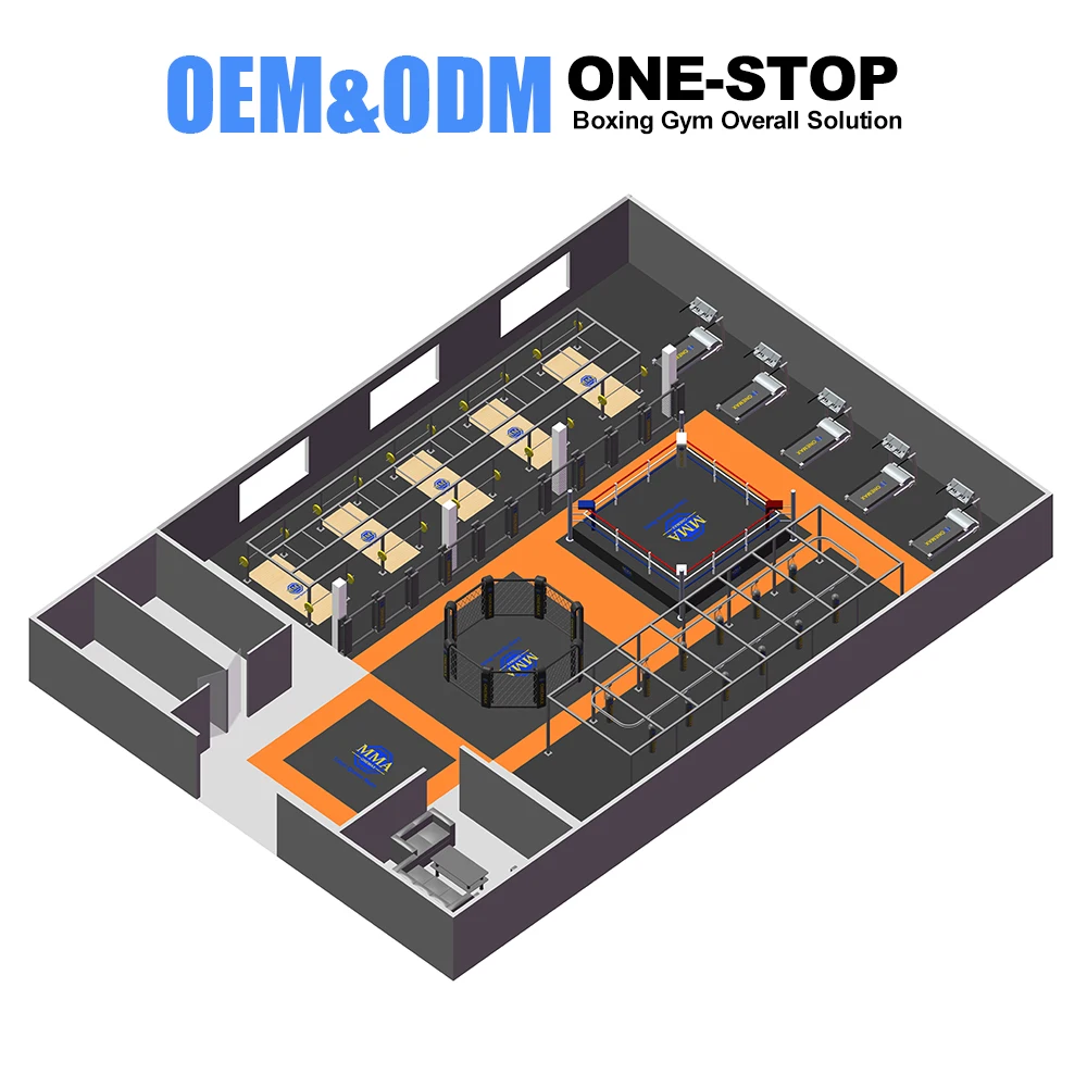 Custom MMA Gym Build & Equipment Package, Full Facility Design With CE Certified Gear For Europe