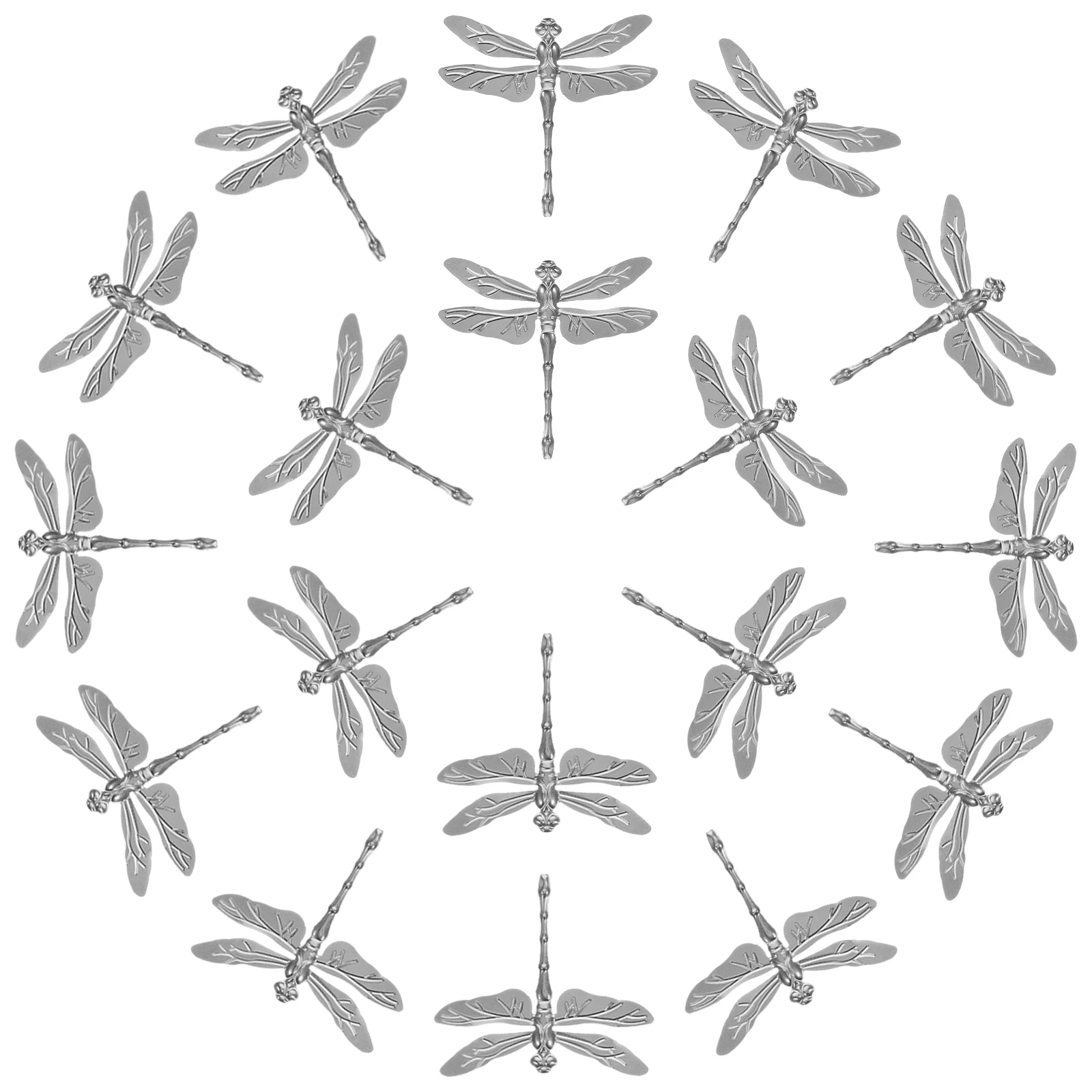 

20Pcs Iron Dragonfly Sculpture Metal Craft Artwork DIY Home Garden Decoration Vintage Outdoor Metal Decor Handmade Iron Decor